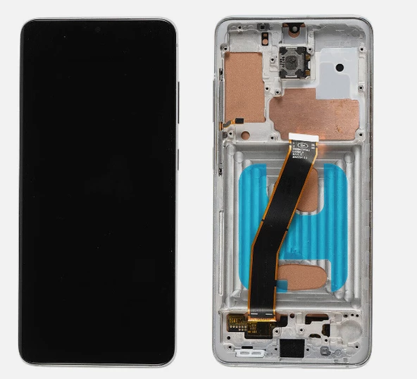 TE Samsung S20 G981 Uyumlu Çıtalı A Kalite Lcd Ekran Beyaz ürün görseli 1