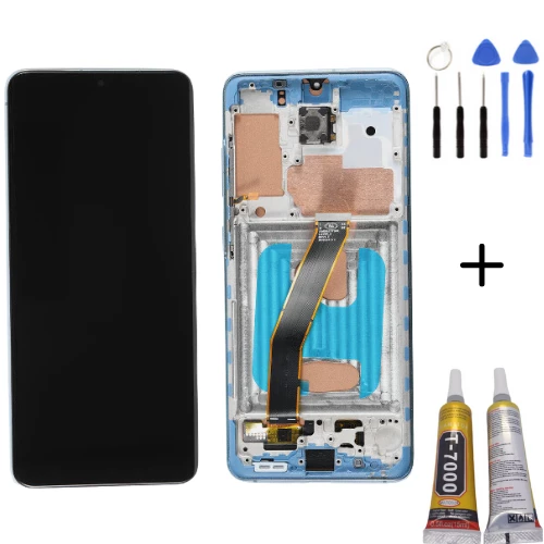 TE Samsung S20 G981 Uyumlu Çıtalı OLED Lcd Ekran Mavi Full Set ürün görseli 1