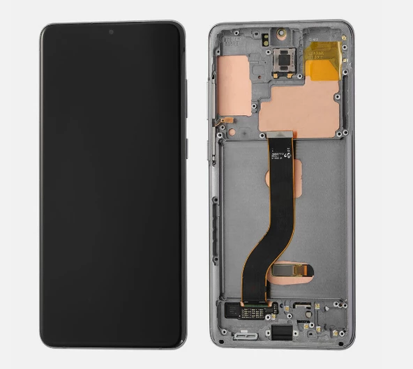 TE Samsung S20 Plus G985 Uyumlu Çıtalı A Kalite Lcd Ekran Silver ürün görseli 1