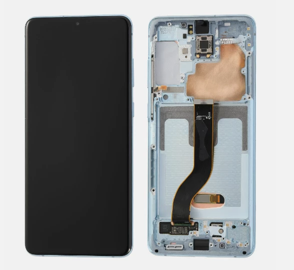 TE Samsung S20 Plus G985 Uyumlu Çıtalı A Kalite Lcd Ekran Açık Mavi ürün görseli 1