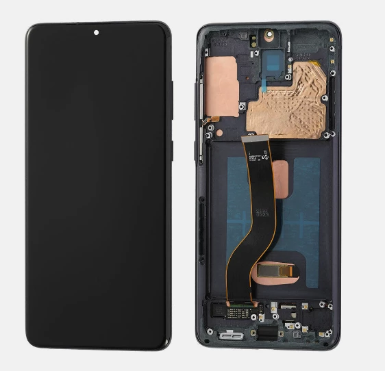 TE Samsung S20 Plus G985 Uyumlu Çıtalı Lcd Ekran Servis Siyah ürün görseli 1