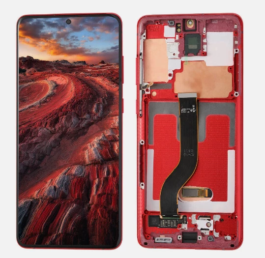 TE Samsung S20 Plus G985 Uyumlu Çıtalı Lcd Ekran Servis Kırmızı ürün görseli 1