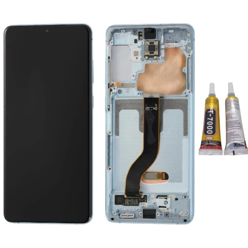 TE Samsung S20 Plus G986 Uyumlu Çıtalı OLED Lcd Ekran Açık Mavi ürün görseli 1