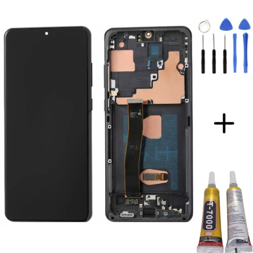 TE Samsung S20 Ultra G988 Uyumlu Çıtalı Lcd Ekran Siyah Montaj Kiti ürün görseli 1