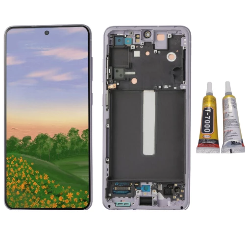 TE Samsung S21FE G990E Uyumlu Çıtalı Lcd Ekran Servis Mor B7000 ürün görseli 1