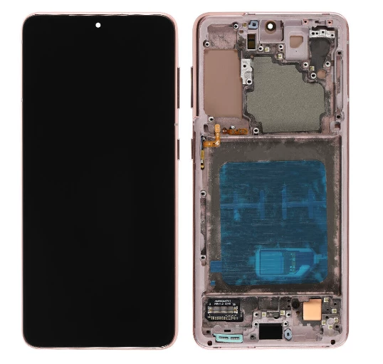 TE Samsung S21 G990 Uyumlu Çıtalı OLED Lcd Ekran Gold ürün görseli 1