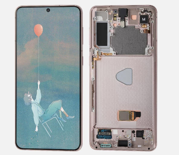 TE Samsung S21 Plus 5G G996 Uyumlu Çıtalı Lcd Ekran Servis Gold ürün görseli 1