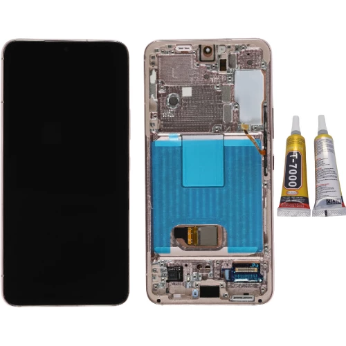 TE Samsung S22 S901 Uyumlu Çıtalı Lcd Ekran Gold + B7000 ürün görseli 1