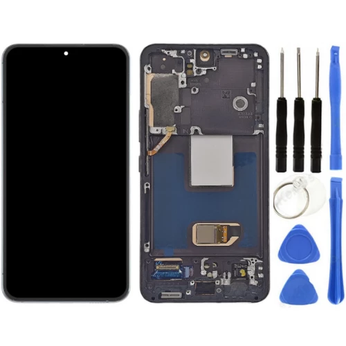 TE Samsung S22 S901 Uyumlu Çıtalı Lcd Ekran Servis Siyah + Tamir Seti ürün görseli 1