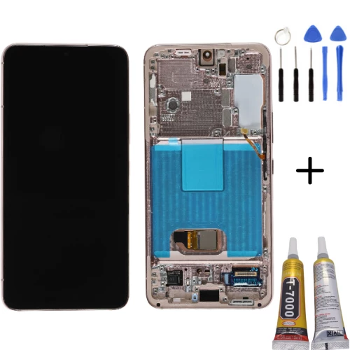 TE Samsung S22 S901 Uyumlu Çıtalı Lcd Ekran Servis Gold + Montaj Kiti ürün görseli 1