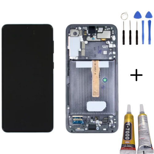 TE Samsung S22 Plus S906 Uyumlu Çıtalı A Kalite Lcd Ekran Siyah ürün görseli 1