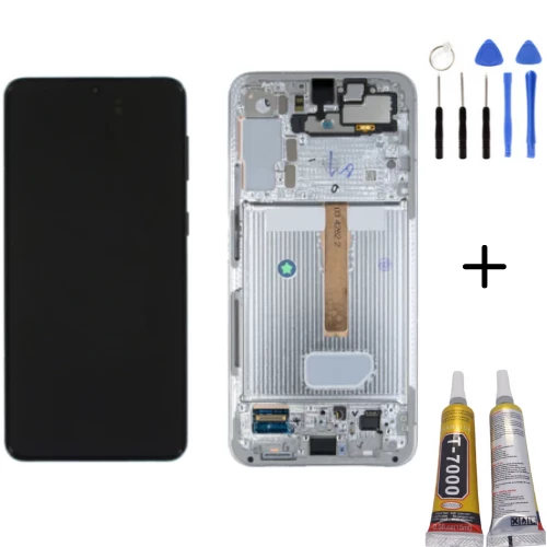 TE Samsung S22 Plus S906 Uyumlu Çıtalı A Kalite Lcd Ekran Beyaz ürün görseli 1