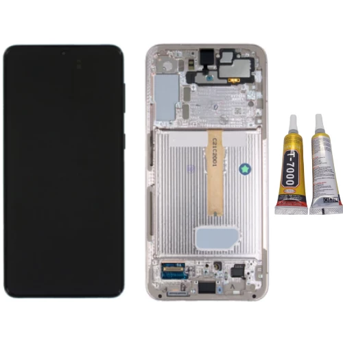 TE Samsung S22 Plus S906 Uyumlu Çıtalı OLED Lcd Ekran Pembe+B7000 ürün görseli 1