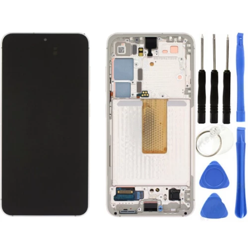 TE Samsung S23 Plus S916 Uyumlu Çıtalı A Kalite Lcd Ekran Beyaz+Tamir Seti ürün görseli 1