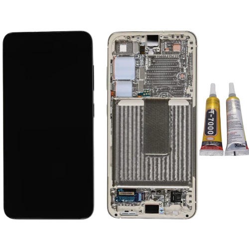 TE Samsung S23 S911 Uyumlu Çıtalı A Kalite Lcd Ekran Mor + B7000 ürün görseli 1