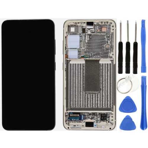 TE Samsung S23 S911 Uyumlu Çıtalı Lcd Ekran Servis Mor + Tamir Seti ürün görseli 1
