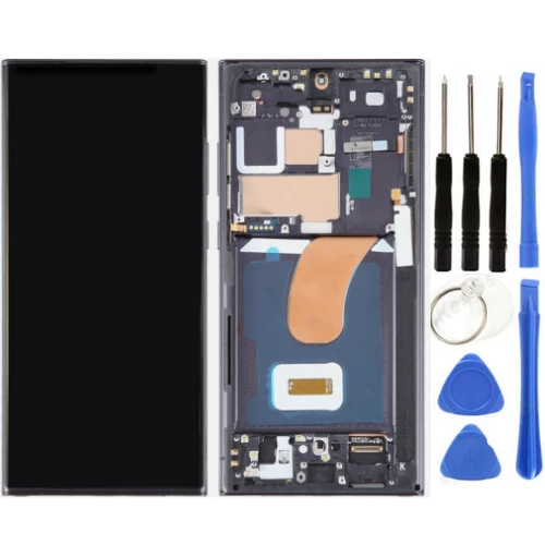 TE Samsung S23 Ultra S918 Uyumlu Çıtalı A Kalite Lcd Ekran Siyah+Tamir Seti ürün görseli 1