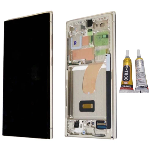 TE Samsung S23 Ultra S918 Uyumlu Çıtalı OLED Lcd Ekran Beyaz B7000 ürün görseli 1