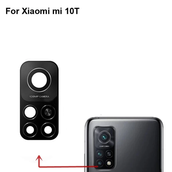 Xiaomi Mi10T Arka Kamera Camı (Çıtasız Sadece Cam) ürün görseli 1