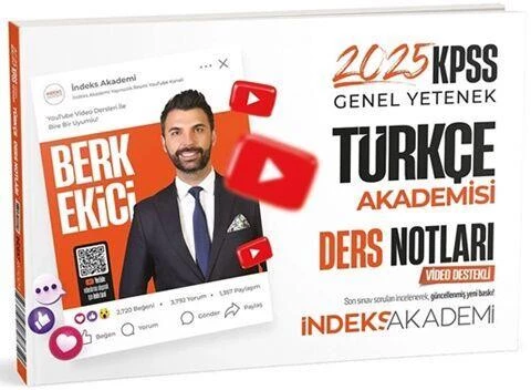 2025 KPSS Türkçe Akademisi Video Ders Notları İndeks Akademi ürün görseli 1