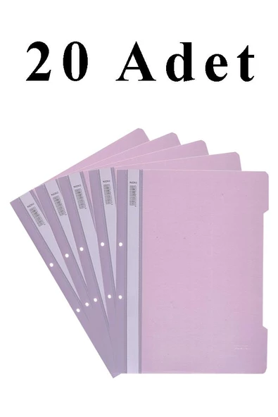 20 Adet A4 Lila Telli Dosya 1 Paket Ekonomik Kaliteli Telli Dosya Ofis Büro Okul ürün görseli 1