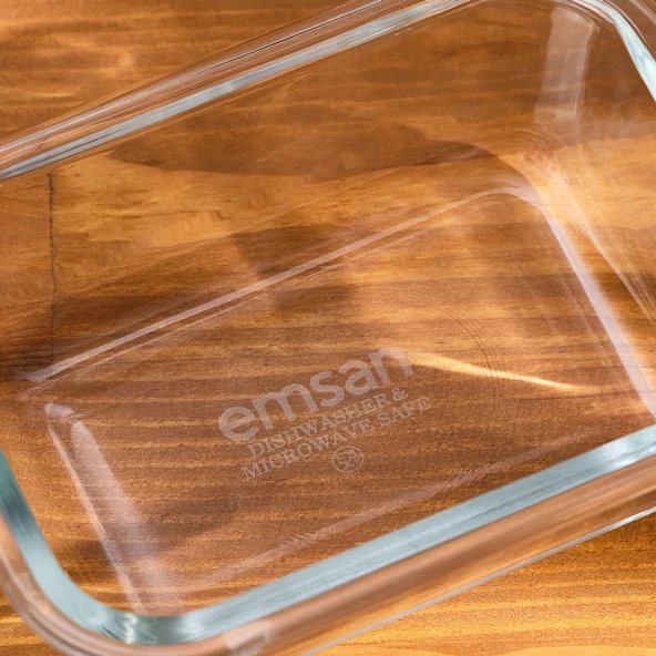 Emsan Soft 640 ml Borosilikat Saklama Kabı - Resim 4