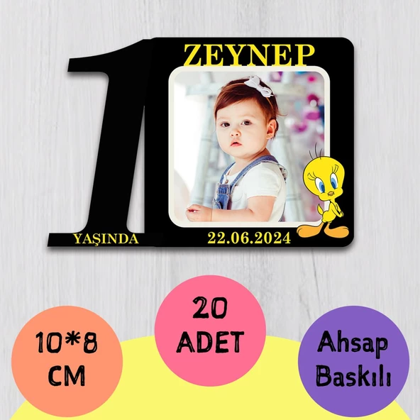 Resimli Ahşap Magnet 20 Adet ürün görseli 1