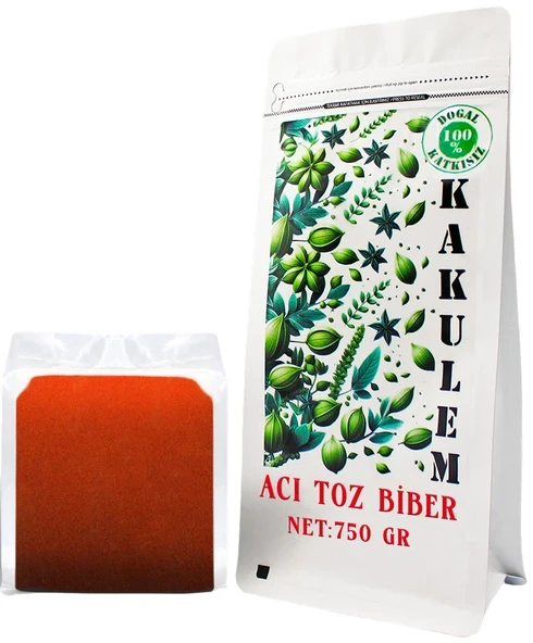 KAKULEM SERTİFİKALI Güneşte Kurutulmuş Acı Toz Biber 750 GR ürün görseli 1