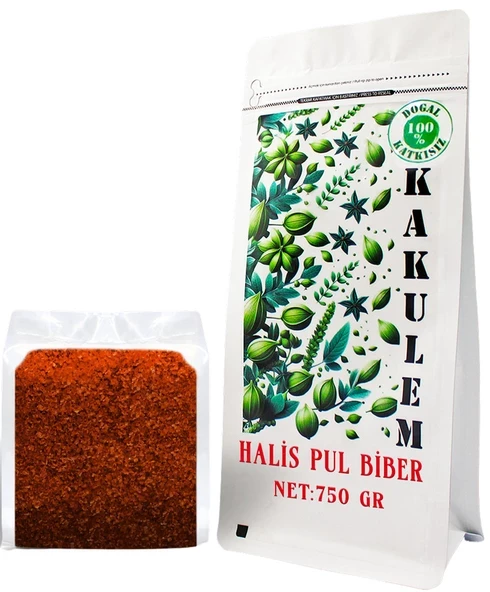 KAKULEM SERTİFİKALI Güneşte Kurutulmuş Orta Acı Pul Biber 750 GR ürün görseli 1