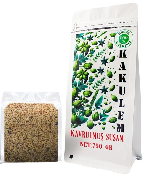 KAKULEM SERTİFİKALI Odun Ateşinde Kavrulmuş Susam 750 GR ürün görseli 1