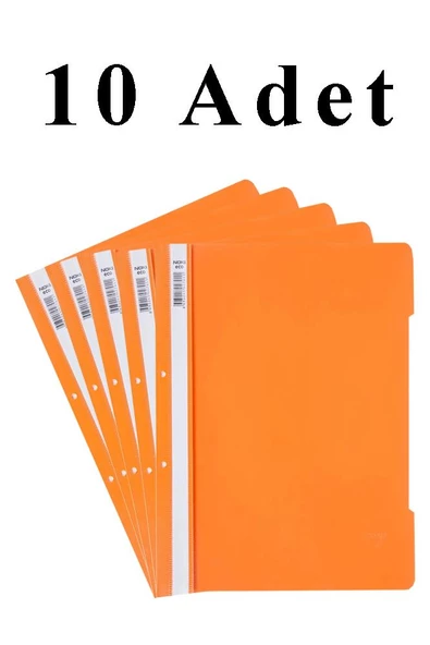 10 Adet A4 Turuncu Telli Dosya 1 Paket Ekonomik Kaliteli Telli Dosya Ofis Büro Okul ürün görseli 1