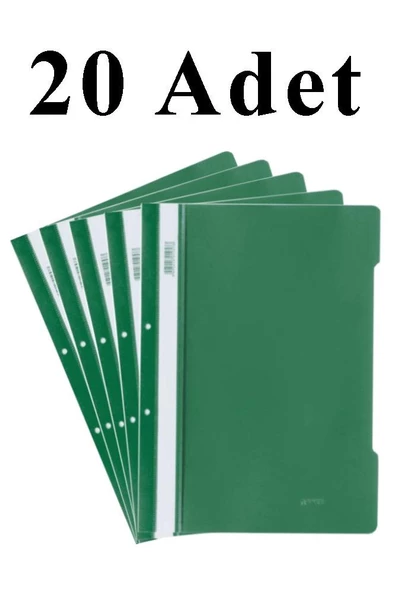 20 Adet A4 Yeşil Telli Dosya 1 Paket Ekonomik Kaliteli Telli Dosya Ofis Büro Okul ürün görseli 1