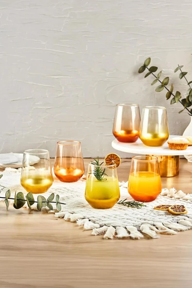 Safir 6'lı Meşrubat Bardağı 425 ML - Resim 3