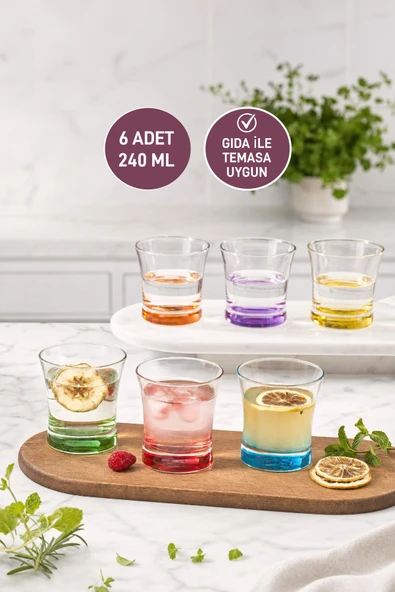 Selka Home Mia 6'lı Meşrubat Bardak Seti ürün görseli 1
