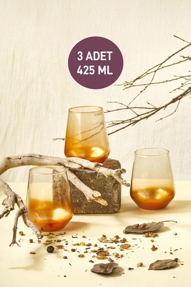 Safir 3'lü Meşrubat Bardağı 425 ML ürün görseli 1
