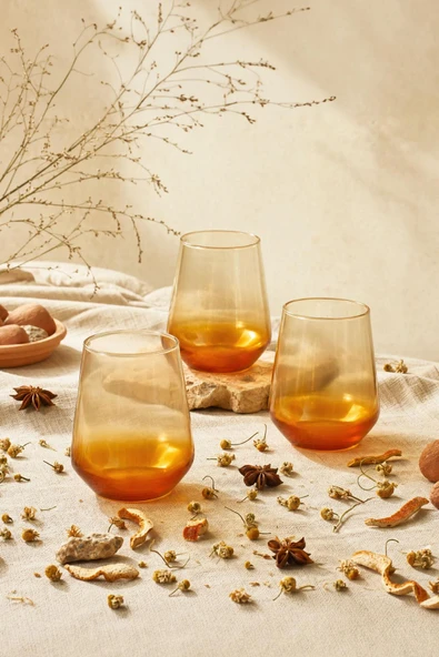Safir 3'lü Meşrubat Bardağı 425 ML - Resim 6