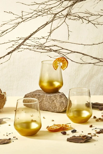 Safir 3'lü Meşrubat Bardağı 425 ML - Resim 2