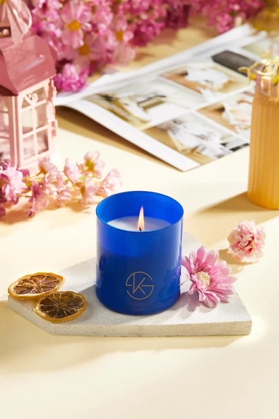 Selka Home İlirya Pathculi Lavander Kokulu Organik Cam Mum 480 gr ürün görseli 1
