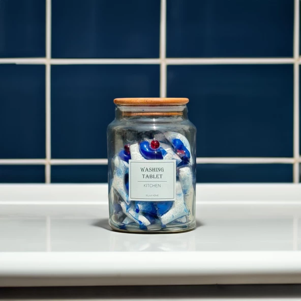 Selka Home Bulaşık Tableti Kavanozu 890 ML ürün görseli 1