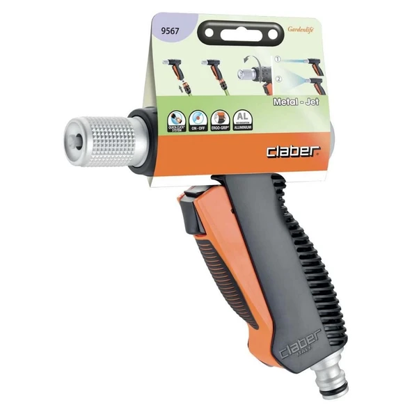 SULAMA TABANCASI METAL JET KROM UÇLU AYARLI CLABER 9567 ürün görseli 1