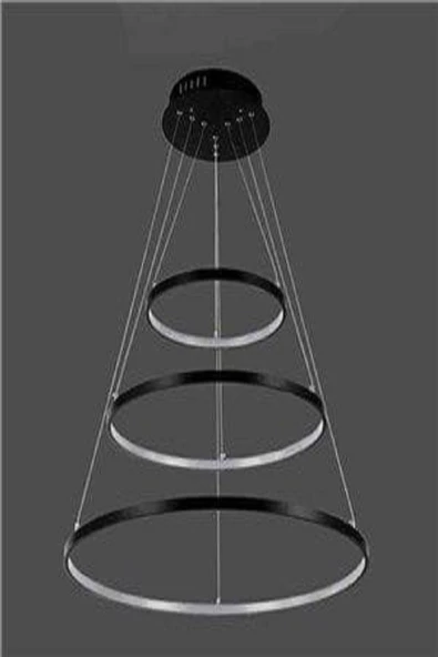 Hera / Sarkıt Avize / 40x60x80 cm / Antrasit Gövde / 3 Renk Işık ürün görseli 1
