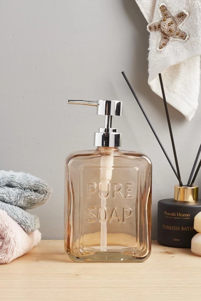 Perotti pure soap cam sıvı sabunluk kahve 15742 ürün görseli 1