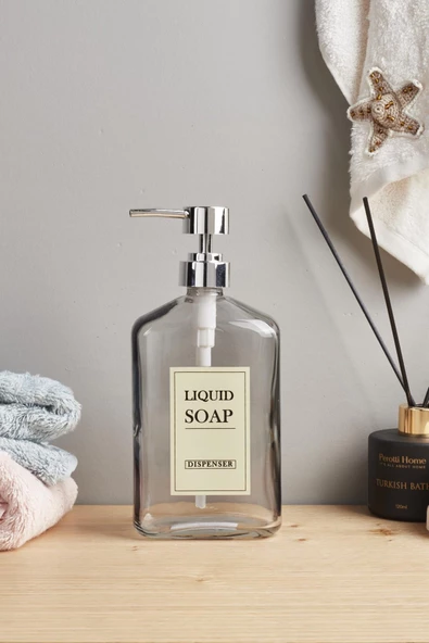 Perotti lıquıd soap cam sıvı sabunluk gri 15739 ürün görseli 1