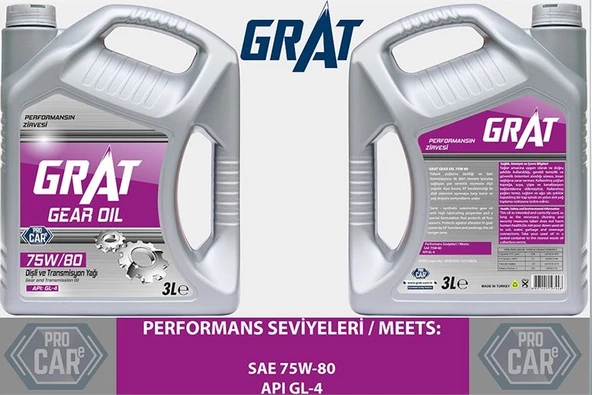 Grat 75w80 Şanzıman Yagı 3lt (675803) ürün görseli 1
