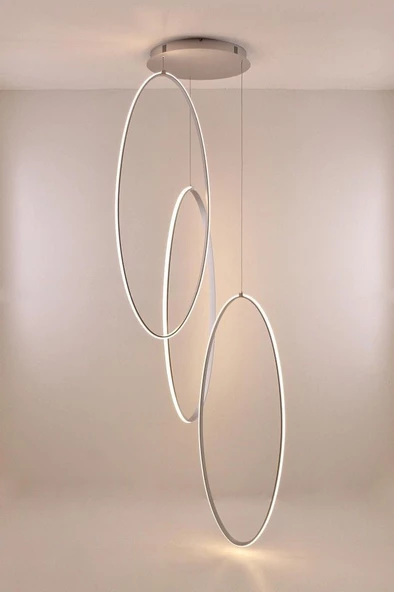 Tirilips / Sarkıt Avize / 3 Adet X 80 cm / 2 mt / Antrasit Gövde / 3 Renk Işık / 3 Yıl Garanti ürün görseli 1