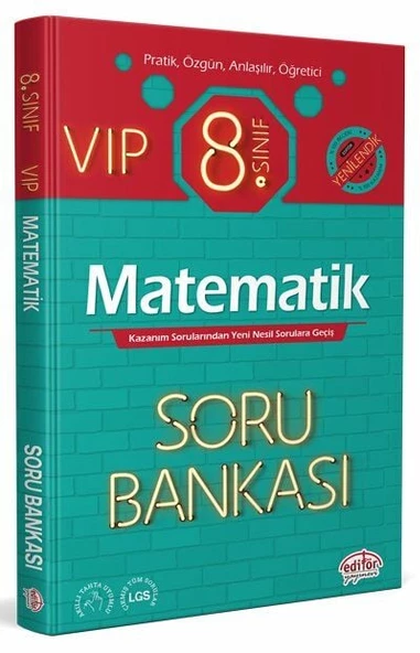 Editör Yayınevi 8. Sınıf VIP Matematik Soru Bankası ürün görseli 1