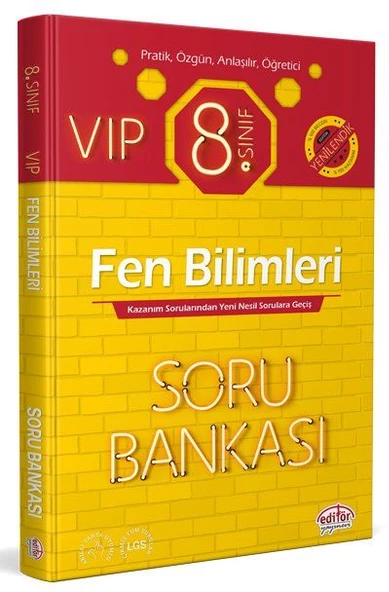 Editör Yayınevi 8. Sınıf VIP Fen Bilimleri Soru Bankası ürün görseli 1
