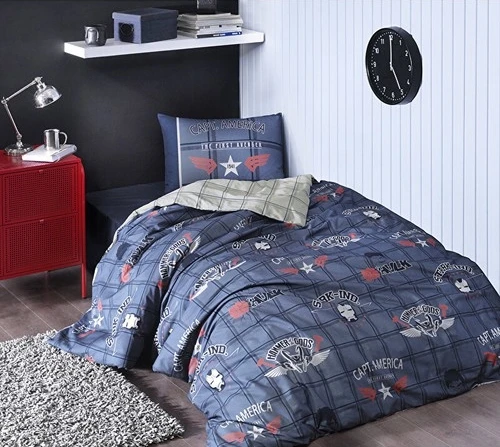 Özdilek Lisanslı Lacivert Avengers Heroes Tek Kişilik Nevresim Takımı Fıtted ürün görseli 1
