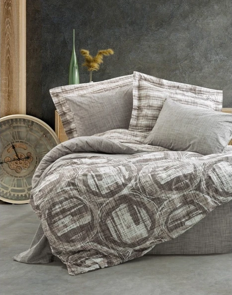 Cotton Box Modern Çift Kişilik Nevresim Takımı Root Vizon ürün görseli 1