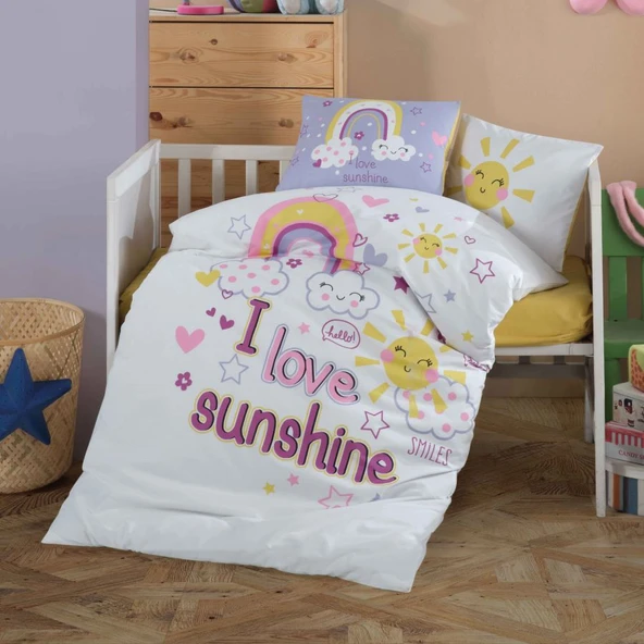 Clasy Bebek Nevresim Takımı Sun Love Sarı ürün görseli 1